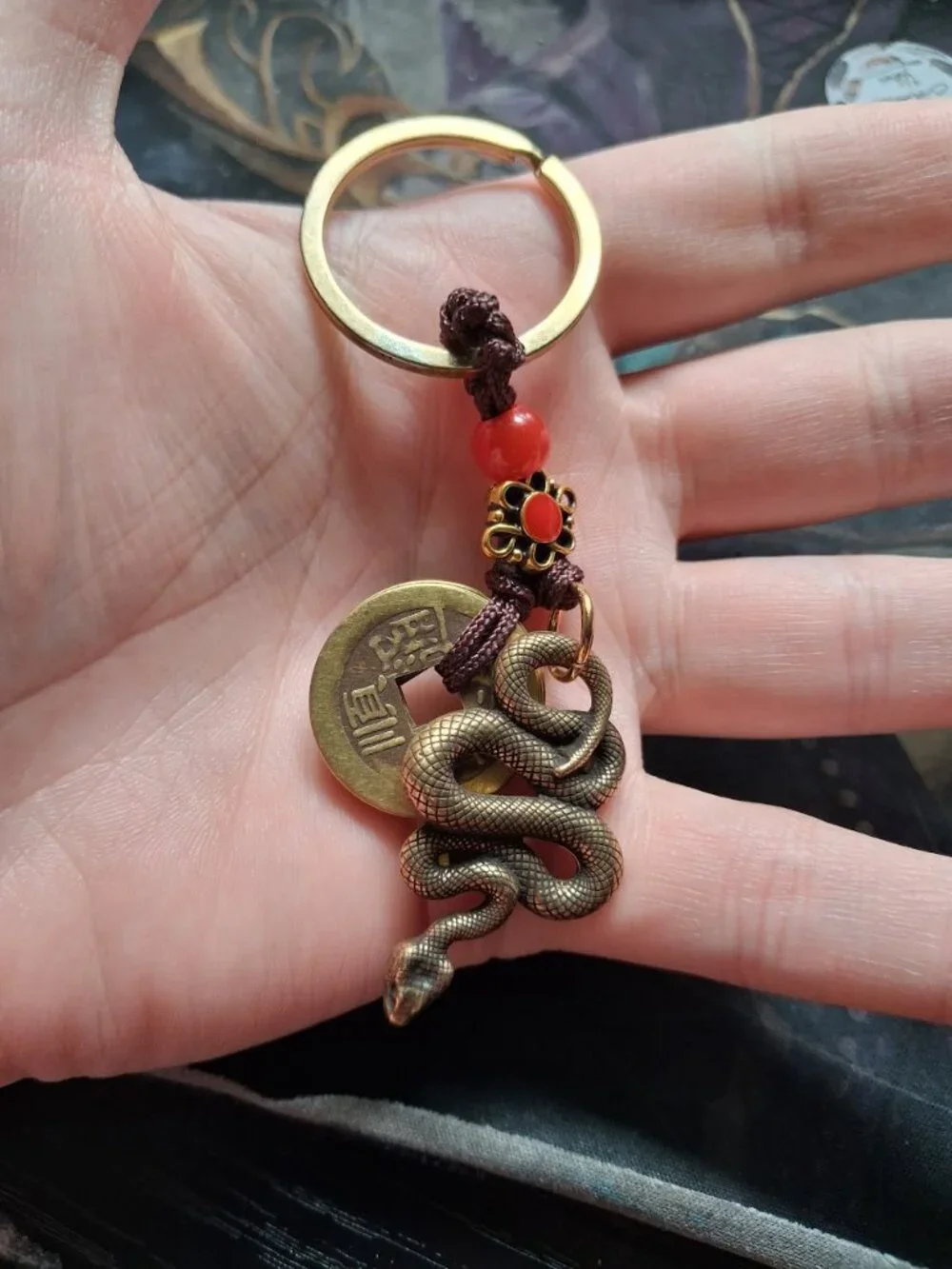 Asian style Snake keychain